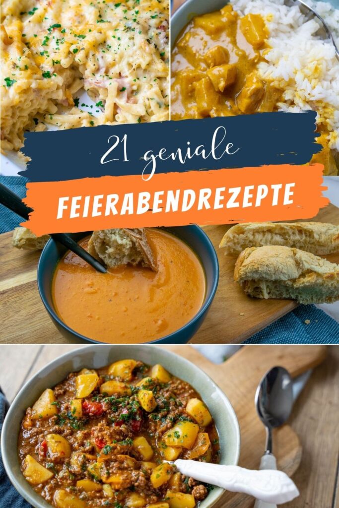 Diese 21 besten Feierabend-Rezepte sind so lecker & total unkompliziert. So gelingt dir das frische Kochen am Abend nach einem langen Arbeitstag. 18 leckere Rezepte mit und ohne Fleisch für jeden Geschmack - einfach & mega lecker. #einfacherezepte #feierabendküche #vegetarisch