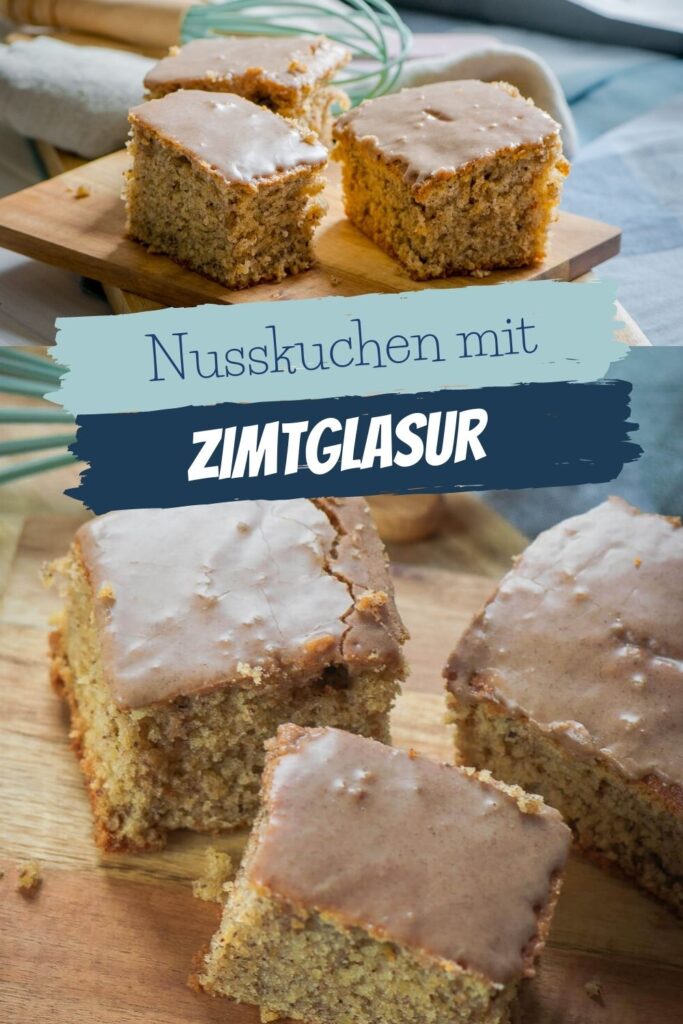Super fluffig und saftig. Der Nusskuchen schmeckt einfach mega lecker und ist super schnell gemacht. Besonders lecker schmeckt er mit einer dicken Zimtglasur. #kuchen #zimt #saftigekuchen