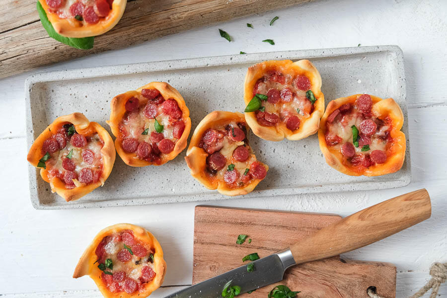 Pizza Muffins für den Silvesterabend