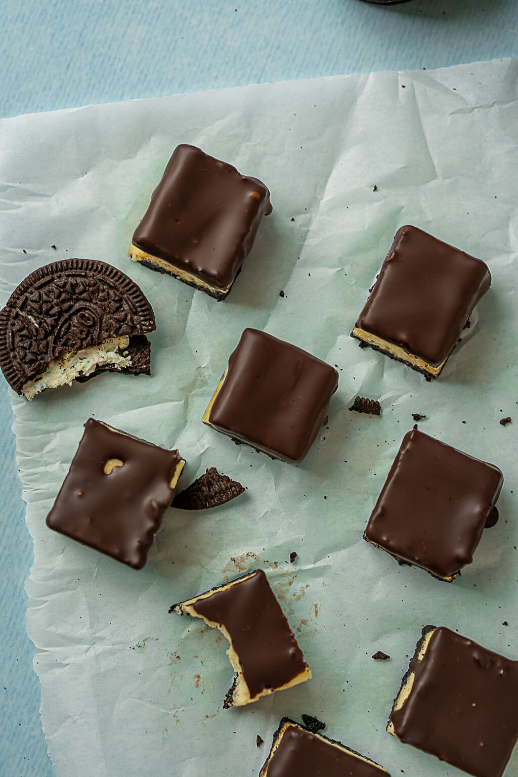 Super lecker und perfektes süßes Fingerfood - OREO Käsekuchen Würfel