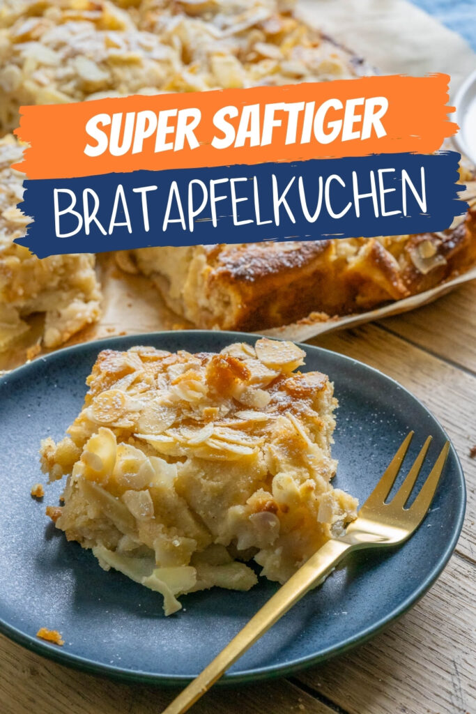 Saftiger Apfelkuchen mit Marzipan, Bratapfelgewürz und knusprigen Mandeln. Der Apfelkuchen schmeckt nicht nur mega lecker, er ist auch einfach zu backen. Alle lieben das einfache Rezept
