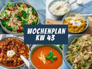 Wochenplan KW 43 - Essensideen für die ganze Woche
