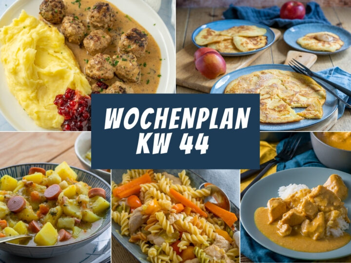 Wochenplan KW 44 – unsere Essensplanung für die ganze Woche