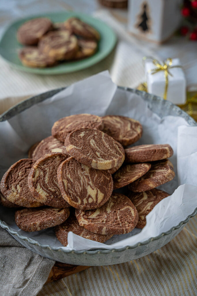 Heidesand backen mit Marmorierung