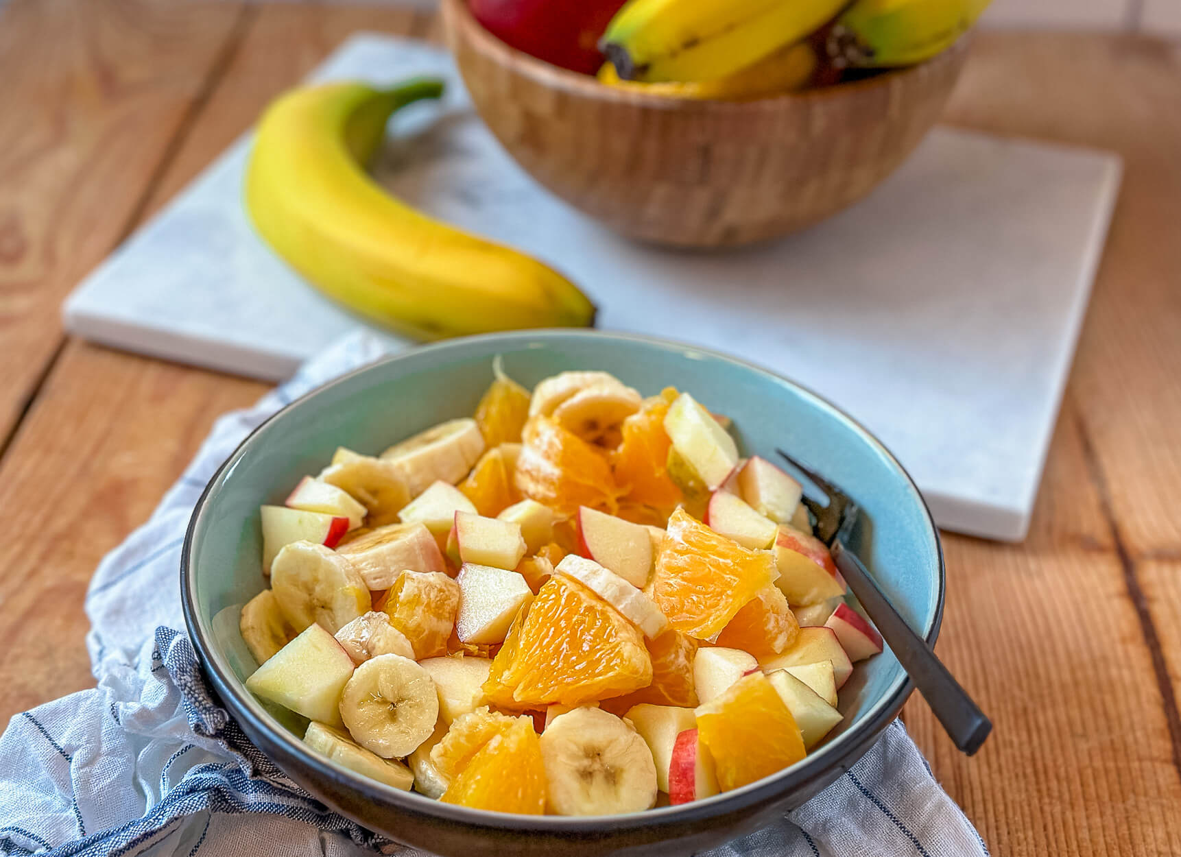 Einfaches Rezept für Obstsalat - 10 Minuten Vorbereitung
