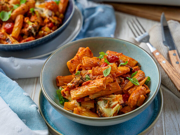 Vegetarischer Nudelauflauf - lecker und ruckzuck zum Ofen - Einfach Malene
