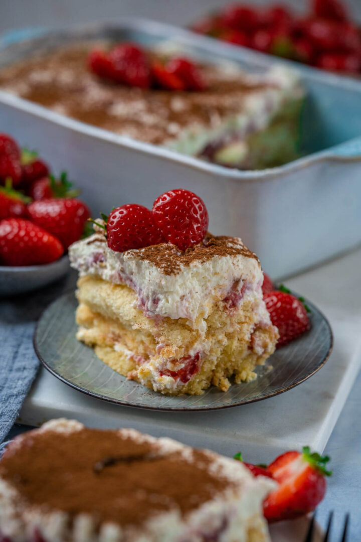 Luxus Erdbeer Tiramisu Mit Quark Und Mascarpone Fotos