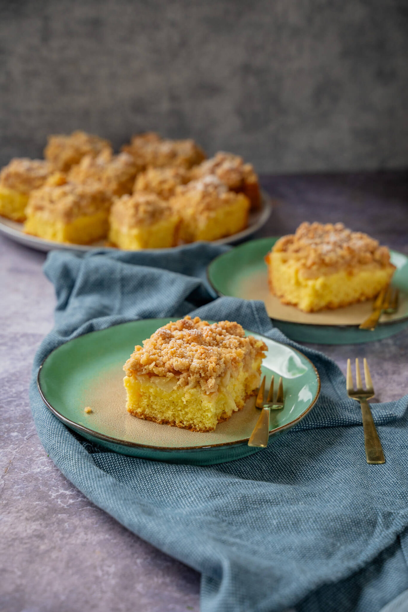 Bester Apfelkuchen Mit Pudding Und Streusel Apfelkuchen mit Pudding und Zimtstreuseln - bester einfacher