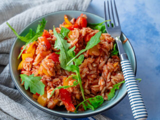 Kritharaki Nudelsalat mediterran mit Feta