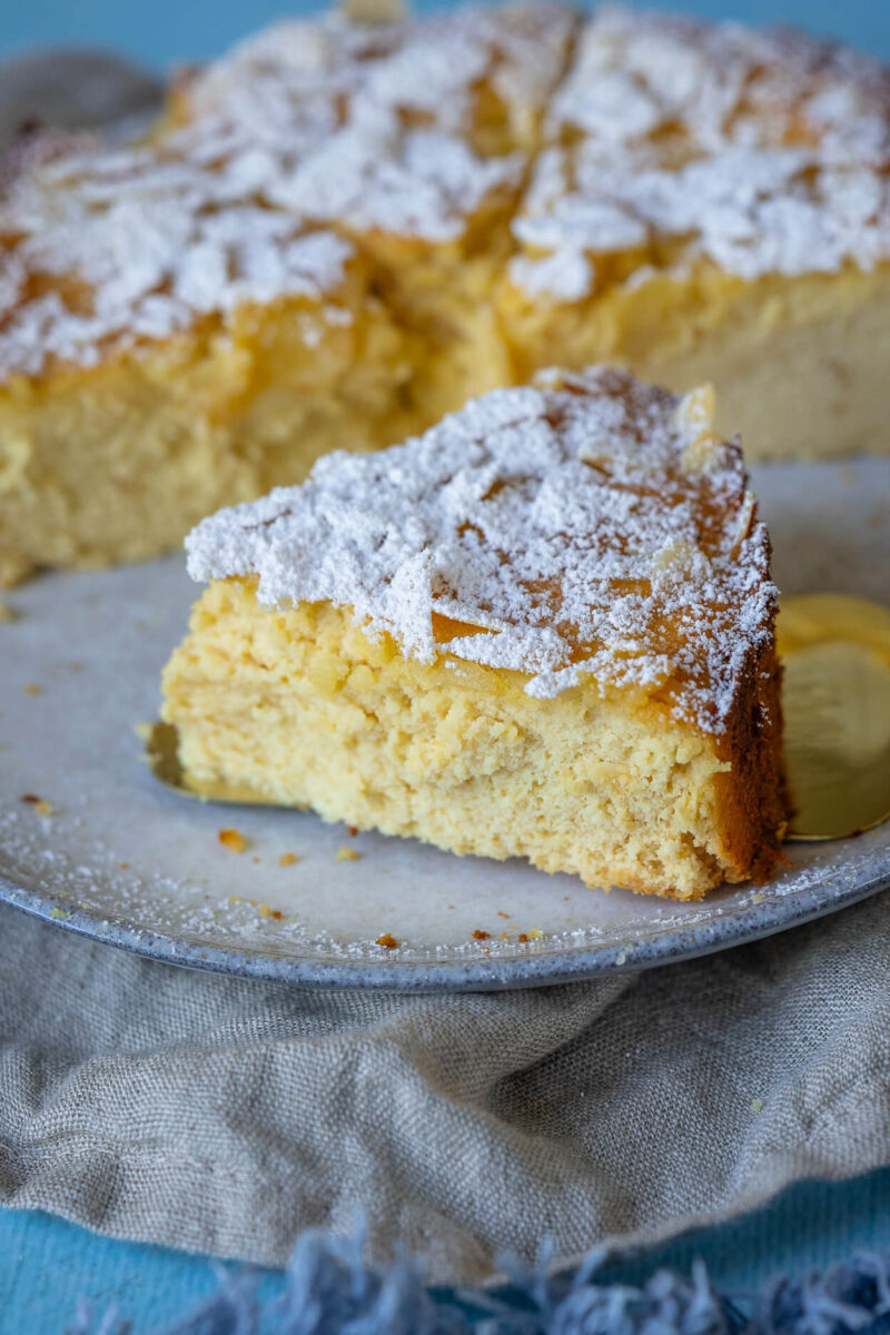 Einfaches Rezept für italienischen Ricottakuchen mit Marzipan