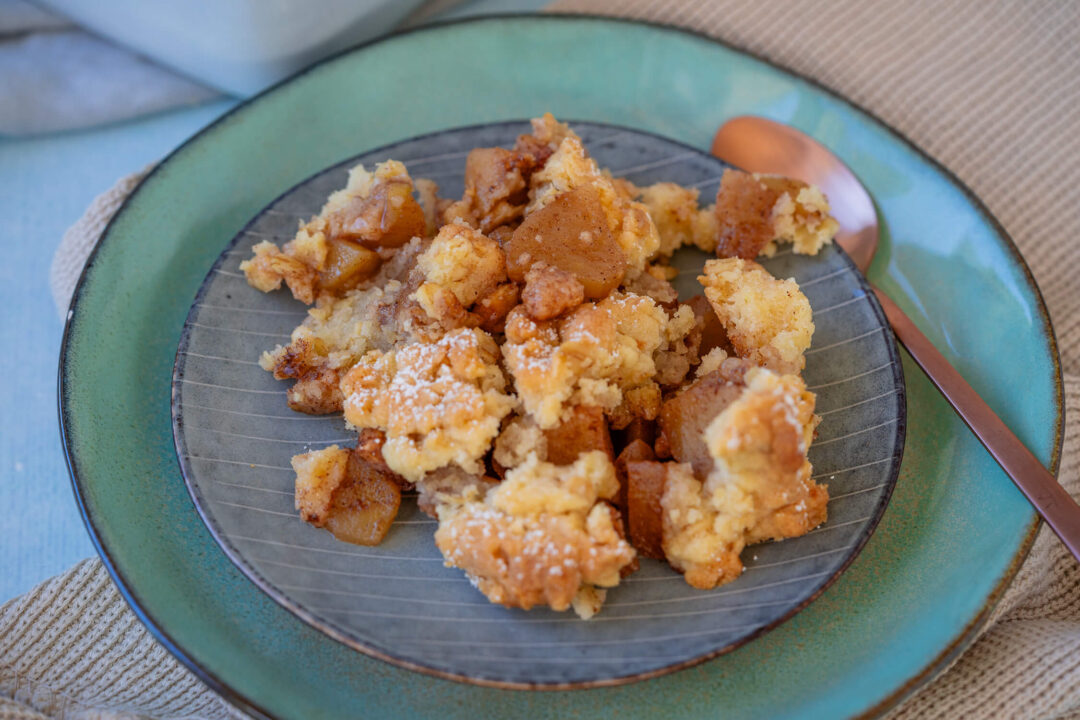 Apfel Crumble backen - einfaches Apple Crumble Rezept