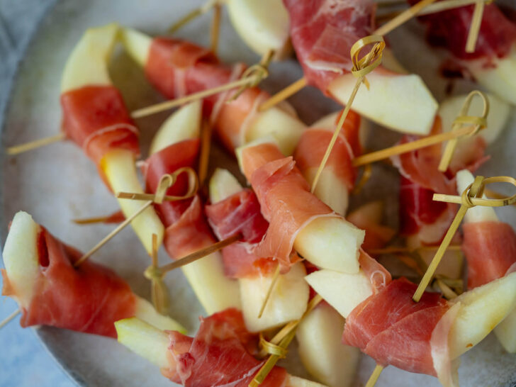 Schnelle Tapas mit 2 Zutaten – Birne mit Serranoschinken – mega lecker