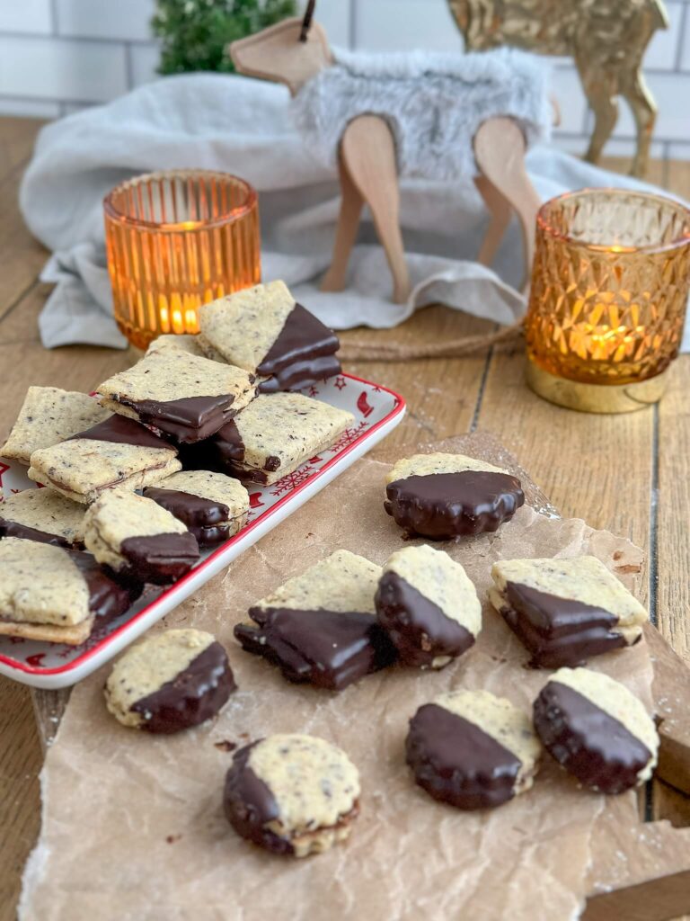 Nougat Karos - Nougat Plätzchen - Nougat Kekse