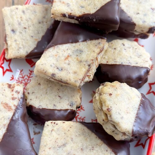 Nougat Karos - Nougat Plätzchen - Nougat Kekse