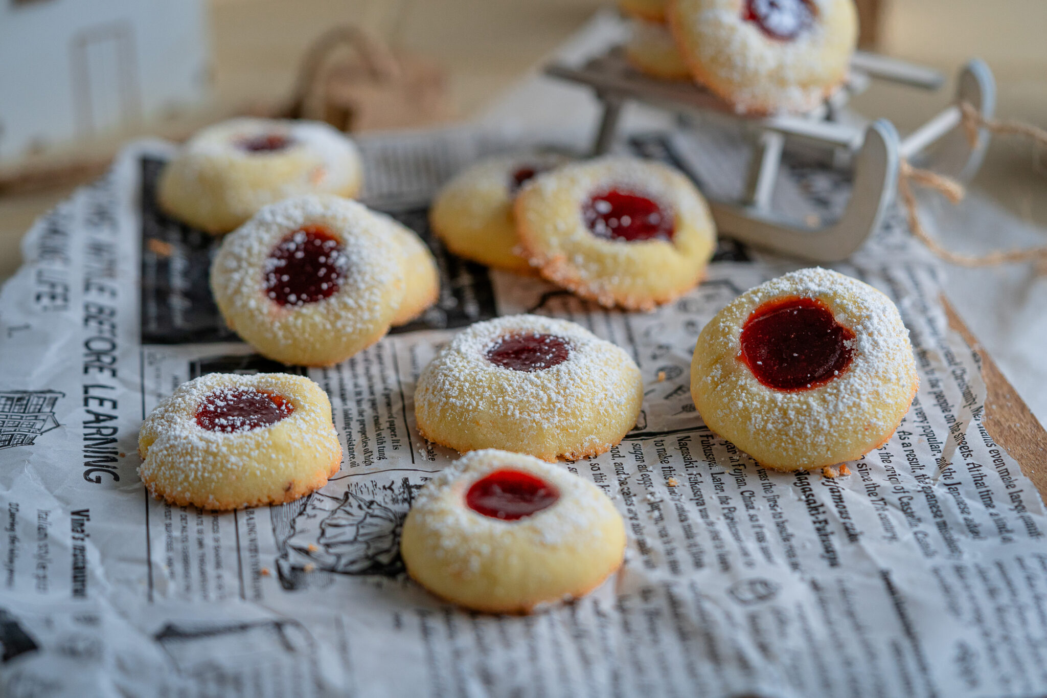 Engelsaugen – einfache nussfreie Weihnachtsplätzchen