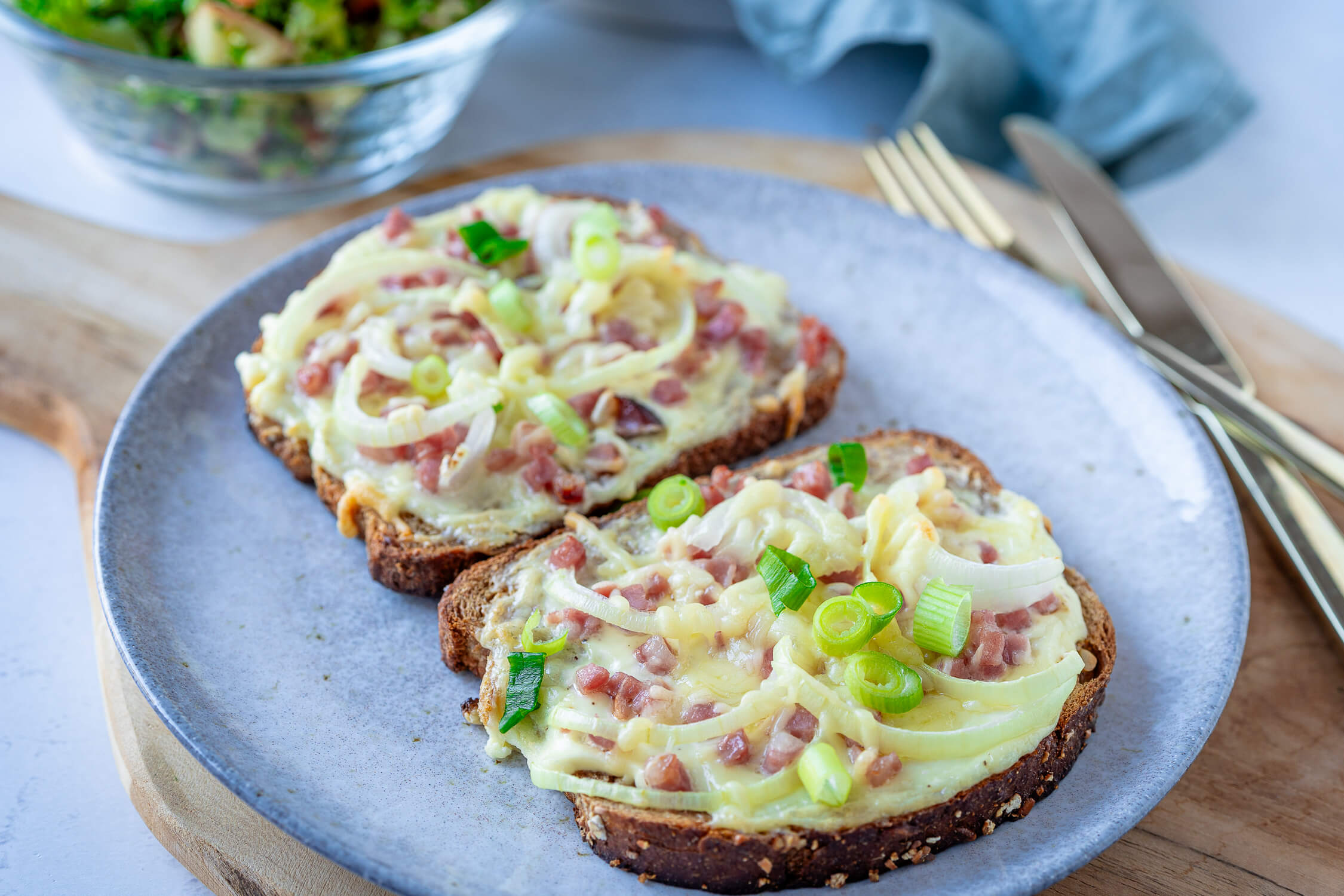 Schnelles Flammkuchen Toast