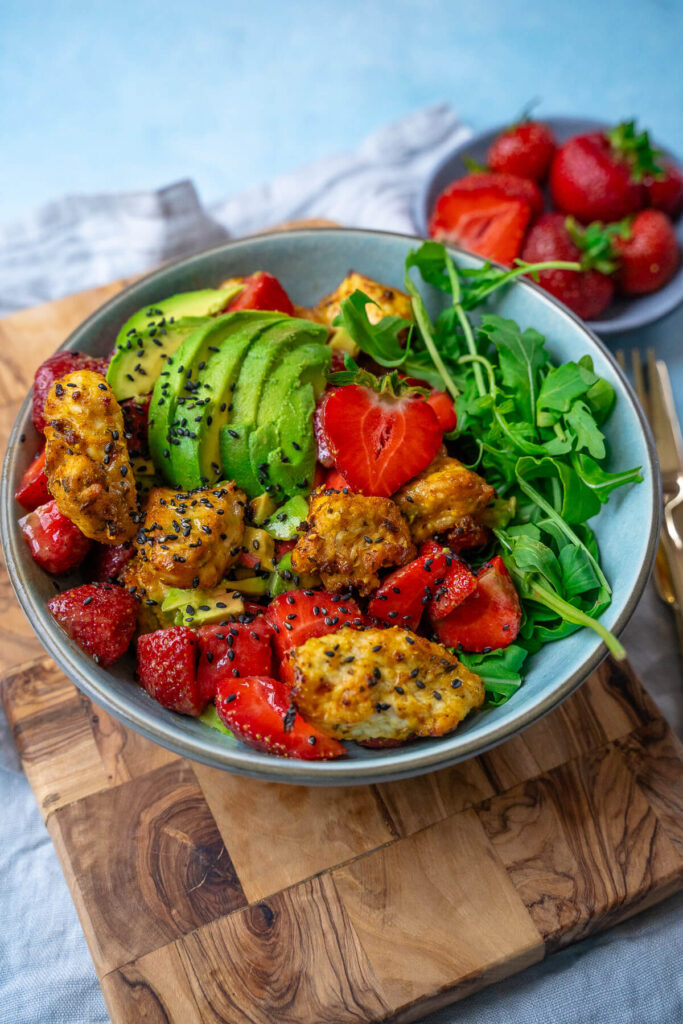 Erdbeer Hähnchen Salat
