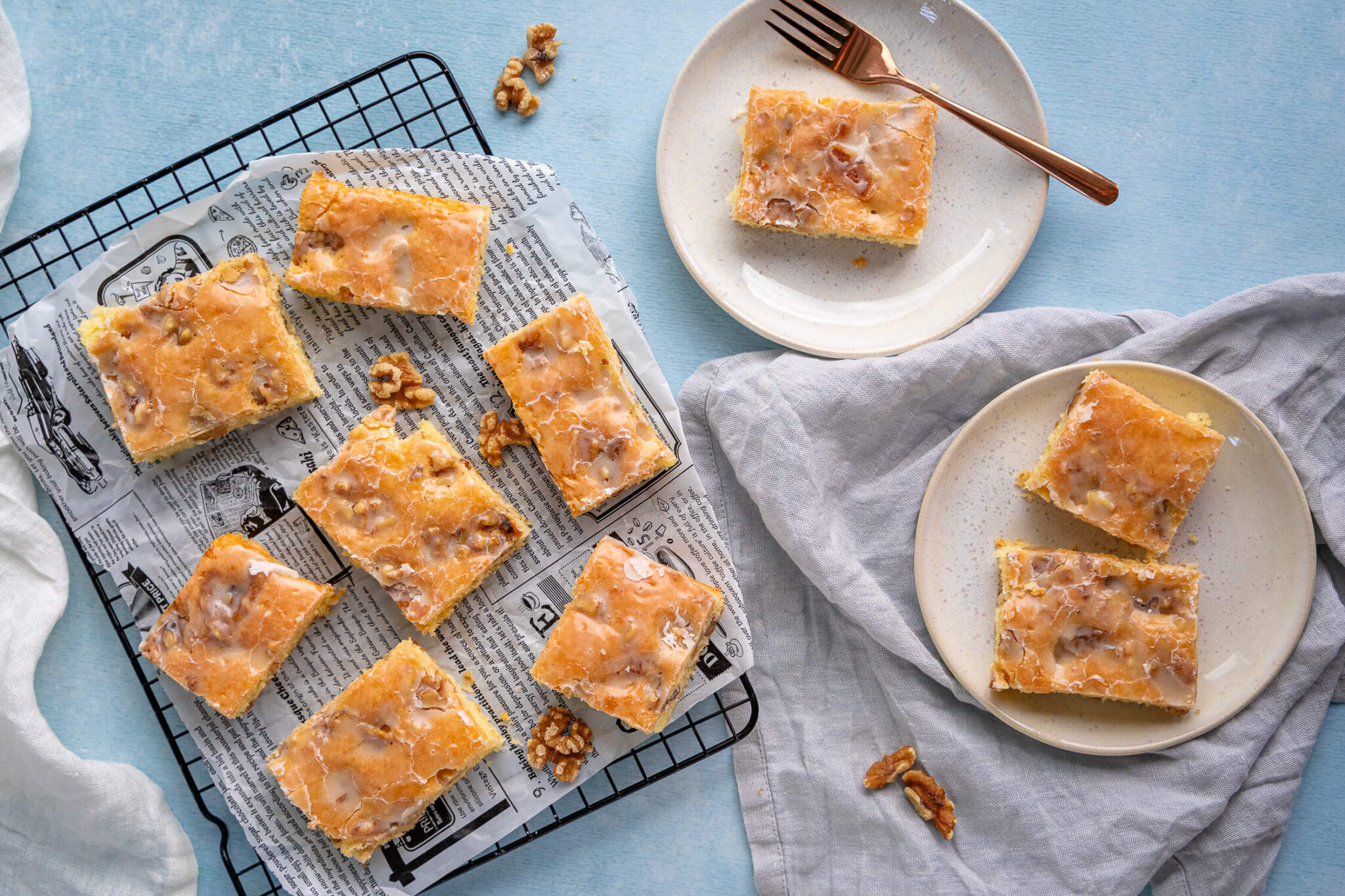 Walnusskuchen vom Blech backen - einfaches & leckeres Rezept Walnusskuchen vom Blech backen - einfaches & leckeres Rezept