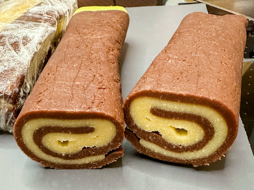 Schwarz Weiss Gebäck Rolle