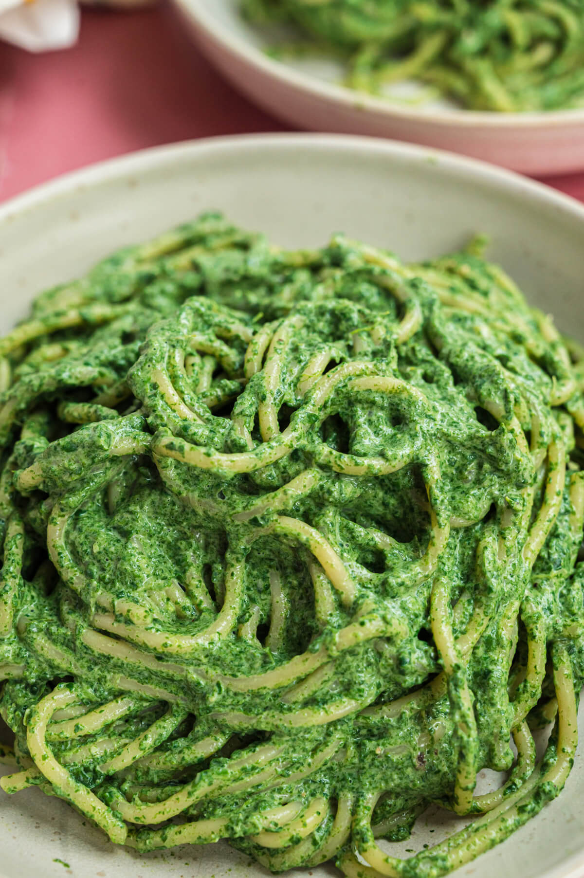 Spaghetti mit veganem Rahmspinat - ohne Fix - Einfach Malene