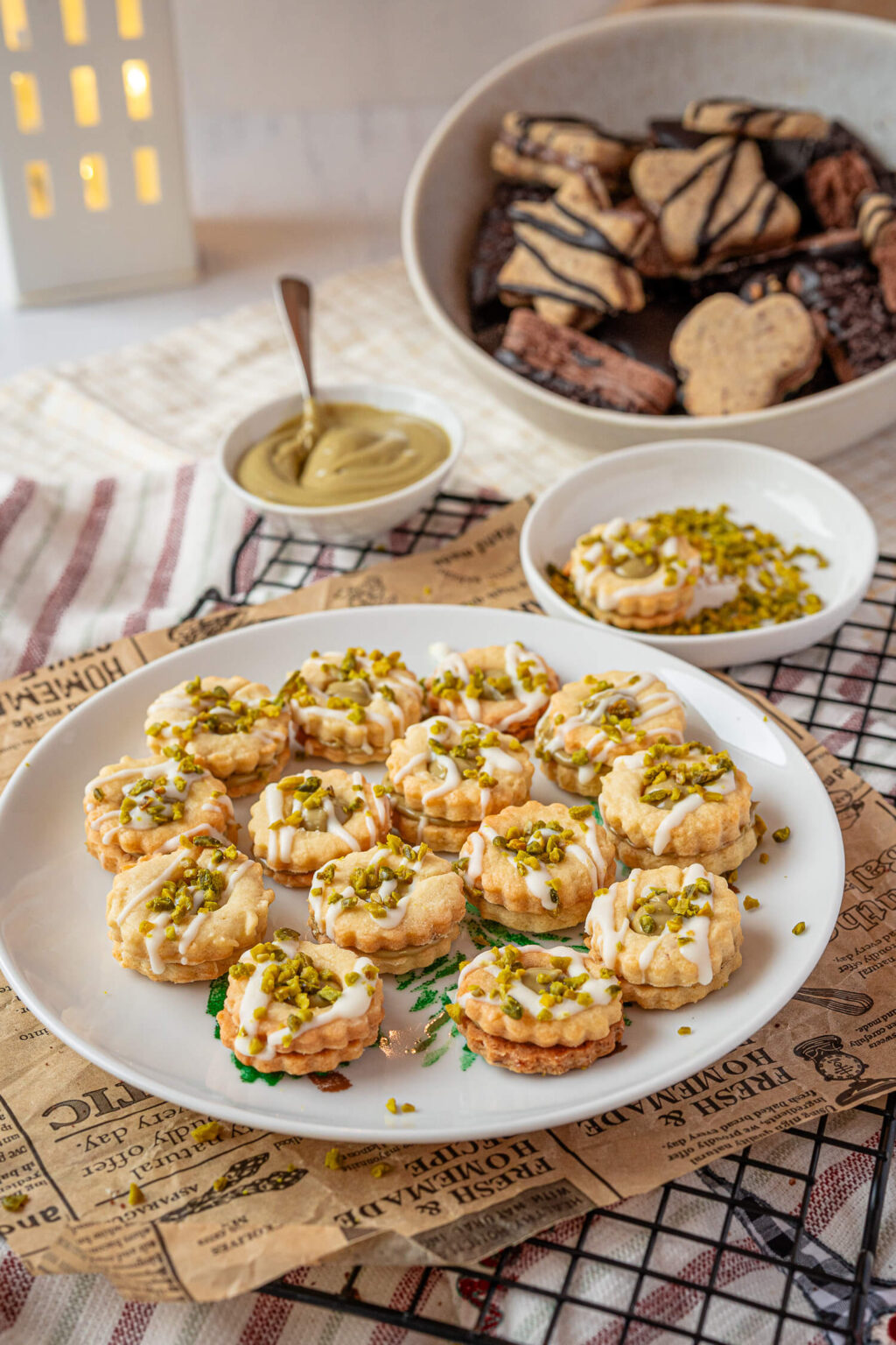 Gefüllte Pistazien-Plätzchen – Rezept für Weihnachtsplätzchen
