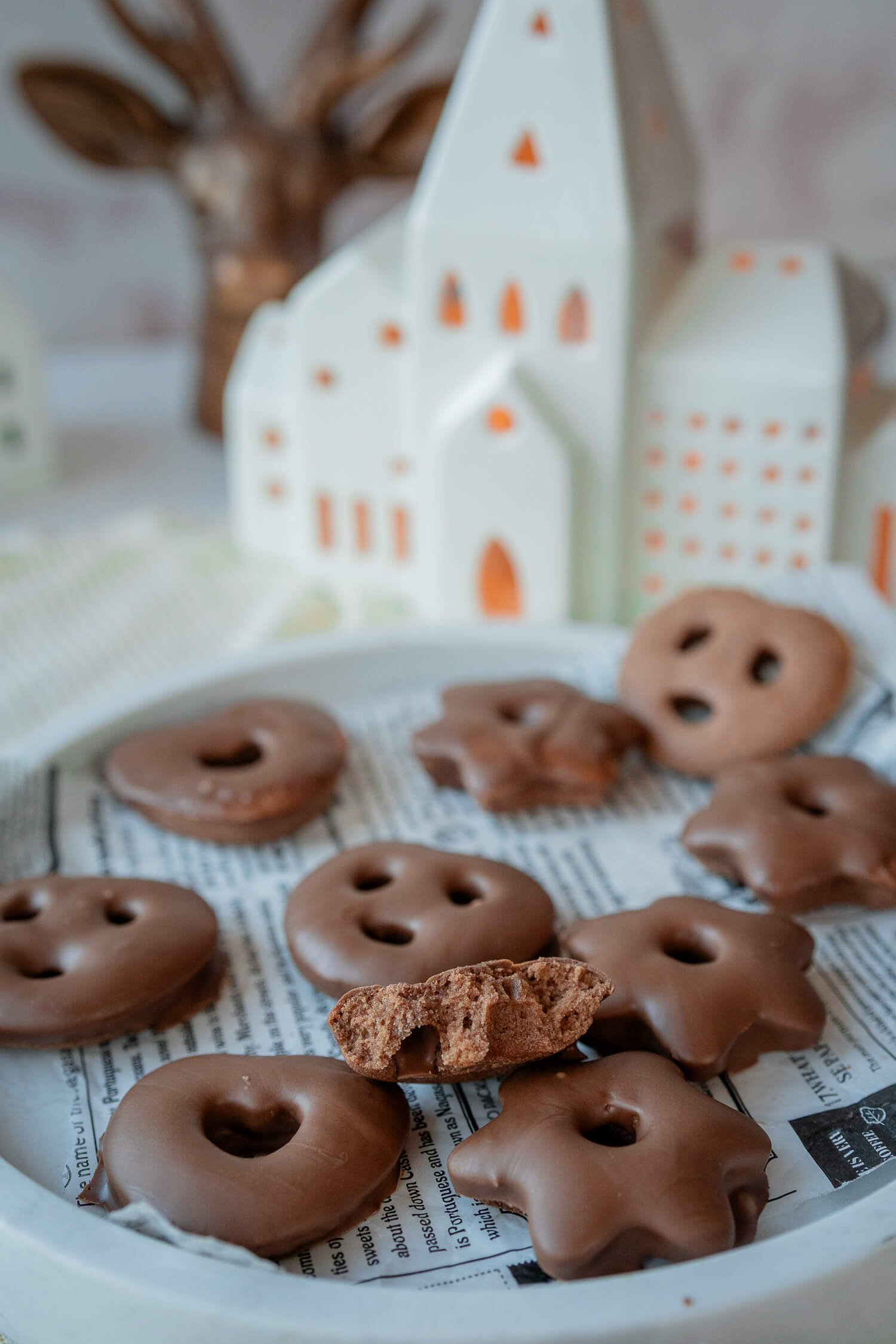 Weiche Lebkuchen mit Schokolade - Einfach Malene