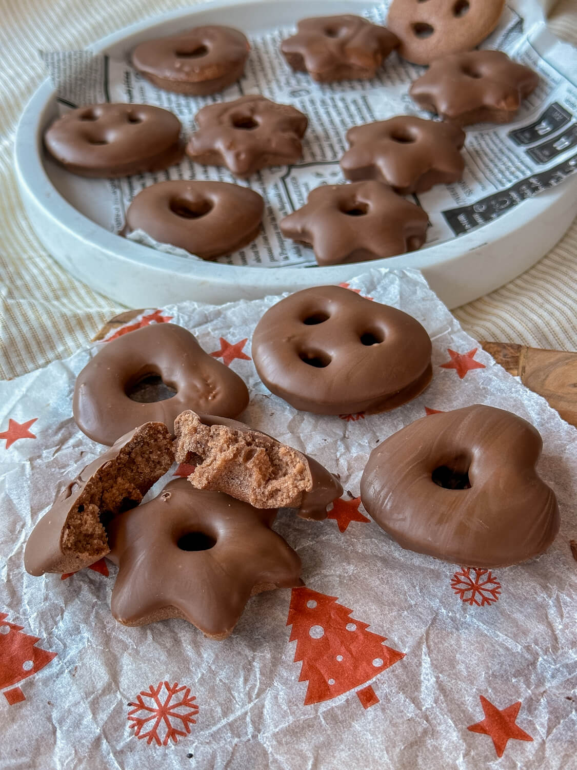 Weiche Lebkuchen mit Schokolade - Einfach Malene