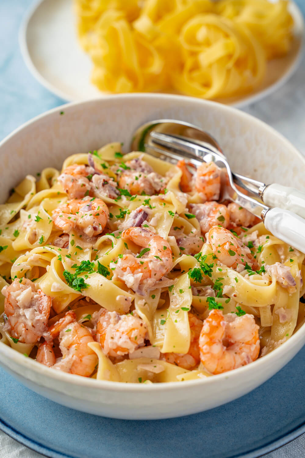 Garnelen-Pasta - in Weißweinsoße - super einfaches Rezept