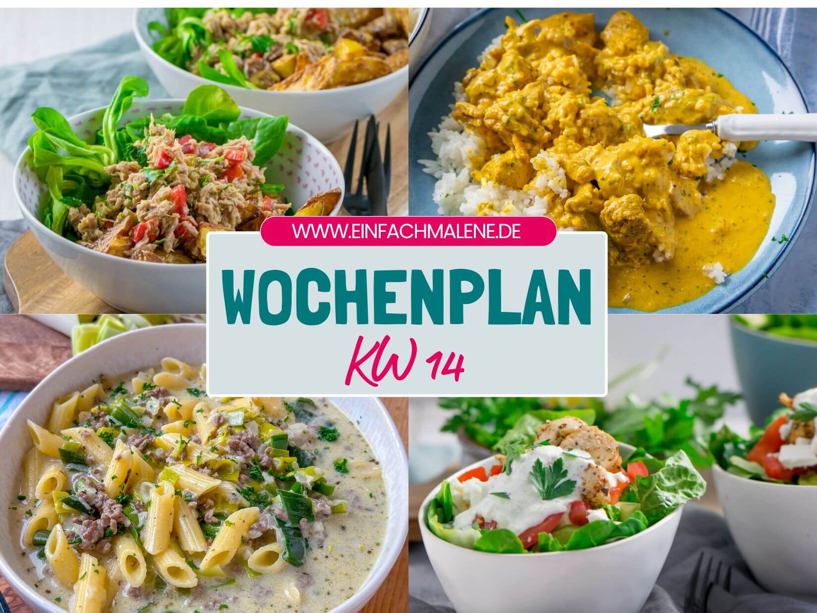 Wochenplan KW 14 - 7 leckere Rezepte für das Mittagessen