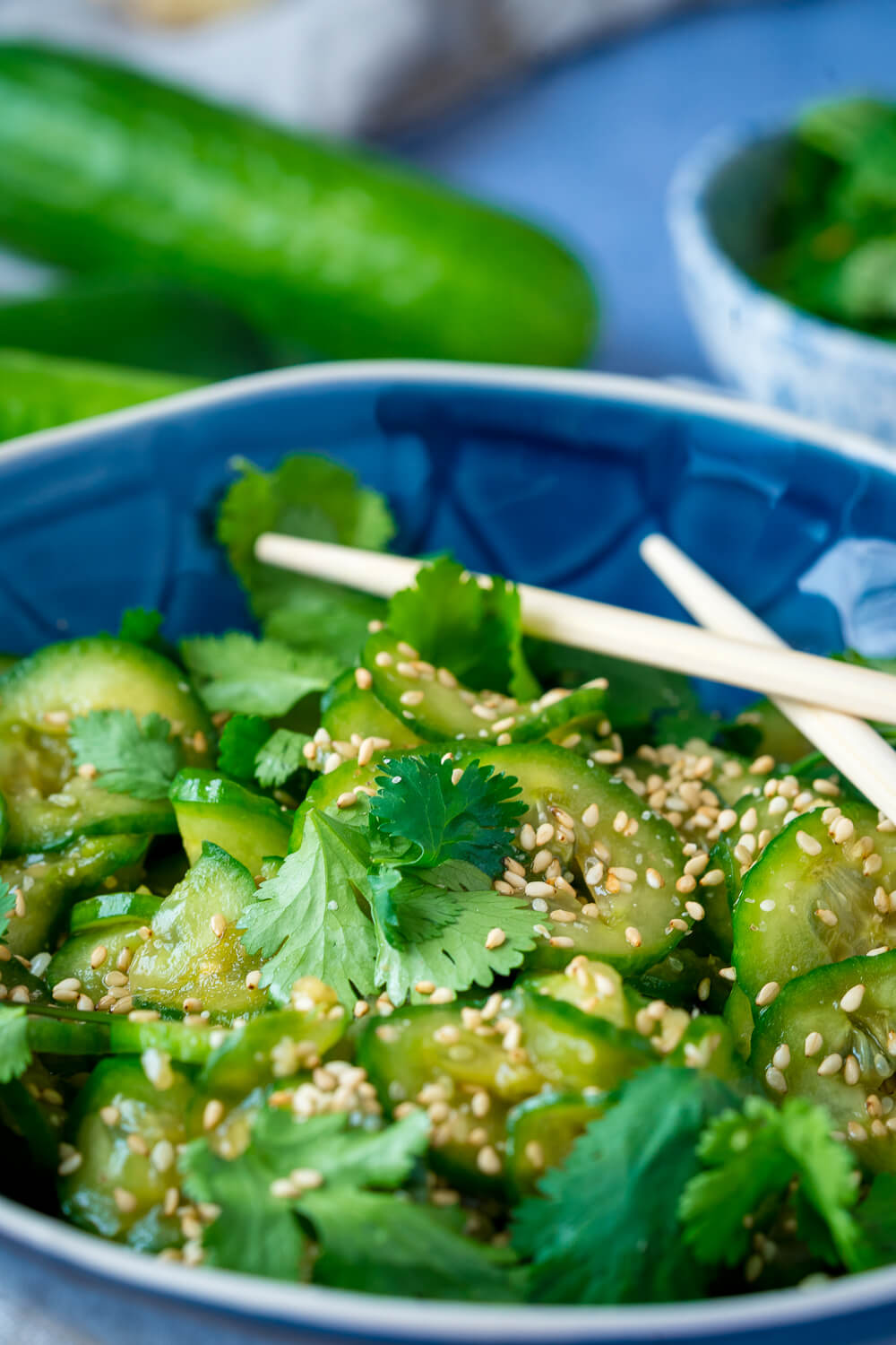 Asiatischer Gurkensalat – einfaches Rezept – schnell und lecker