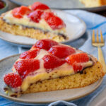 Erdbeerkuchen mit Vanillepudding