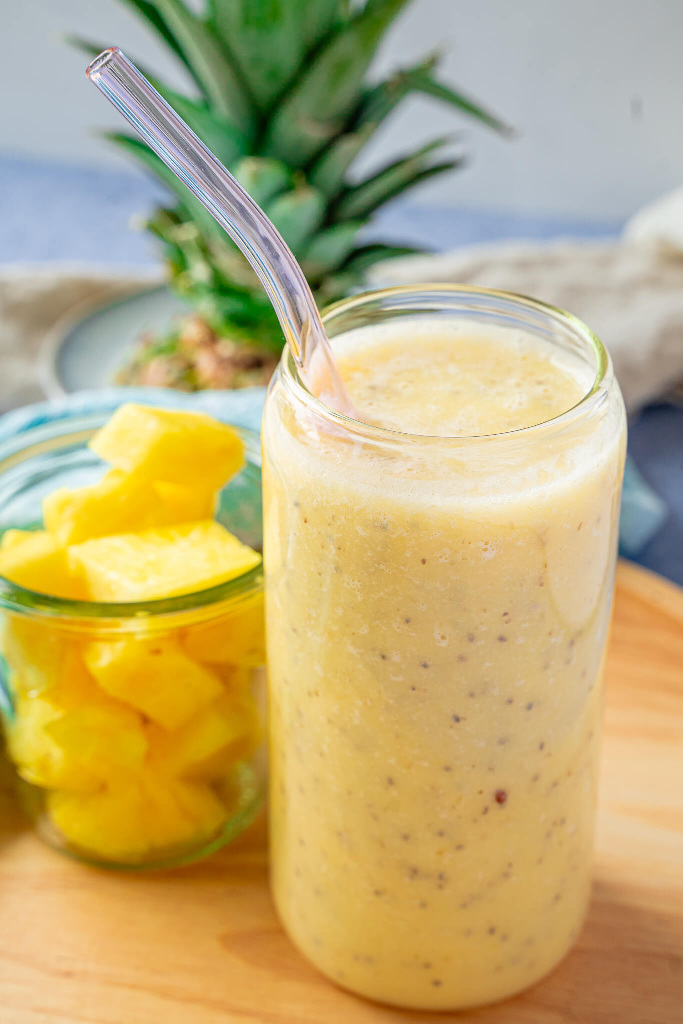 Gesunder Pina Colada Frühstücks Smoothie