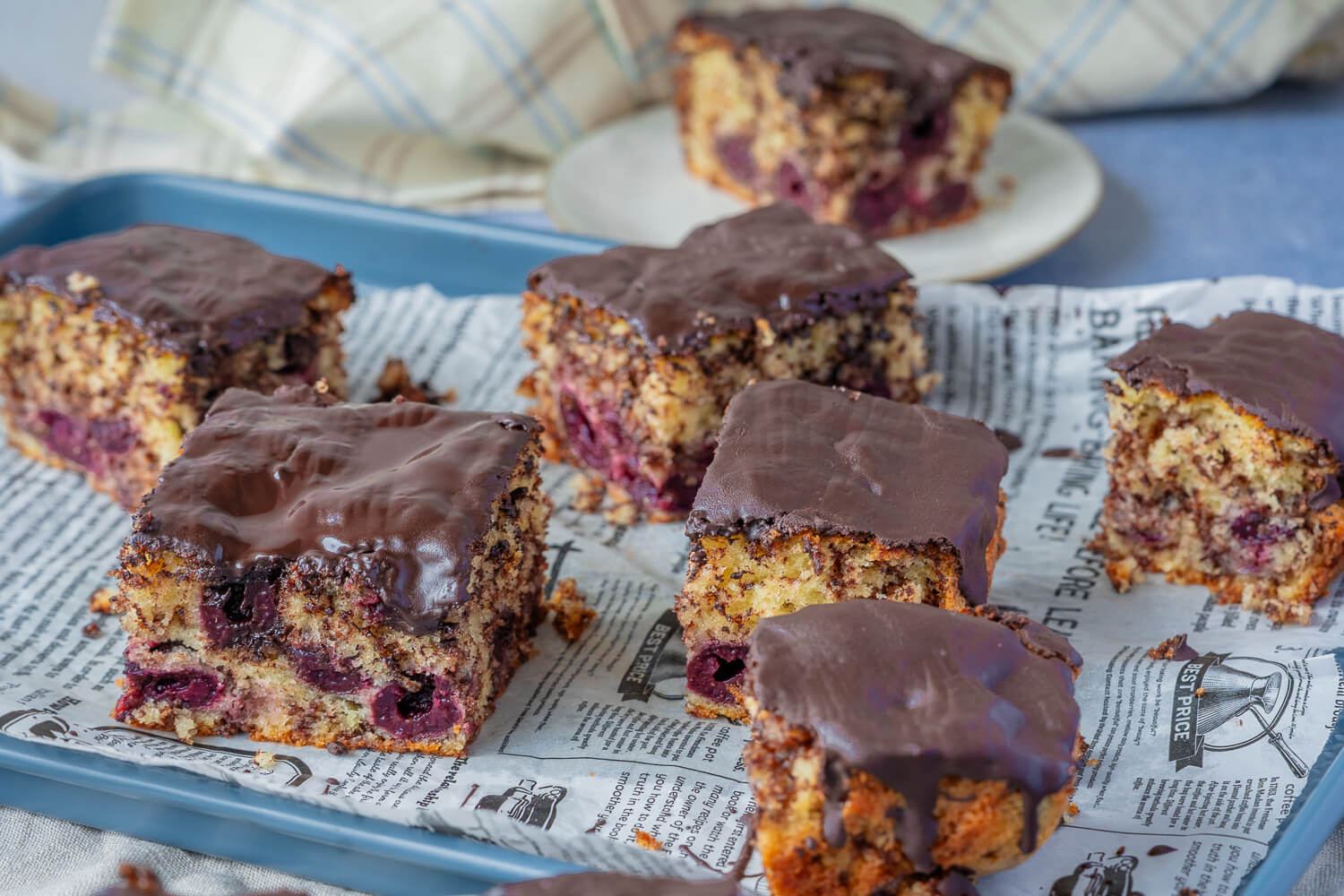 Kirschkuchen mit Schokolade