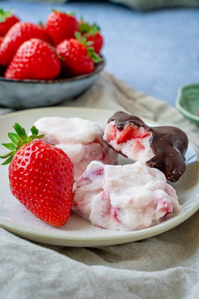 Joghurt Bites mit Erdbeeren