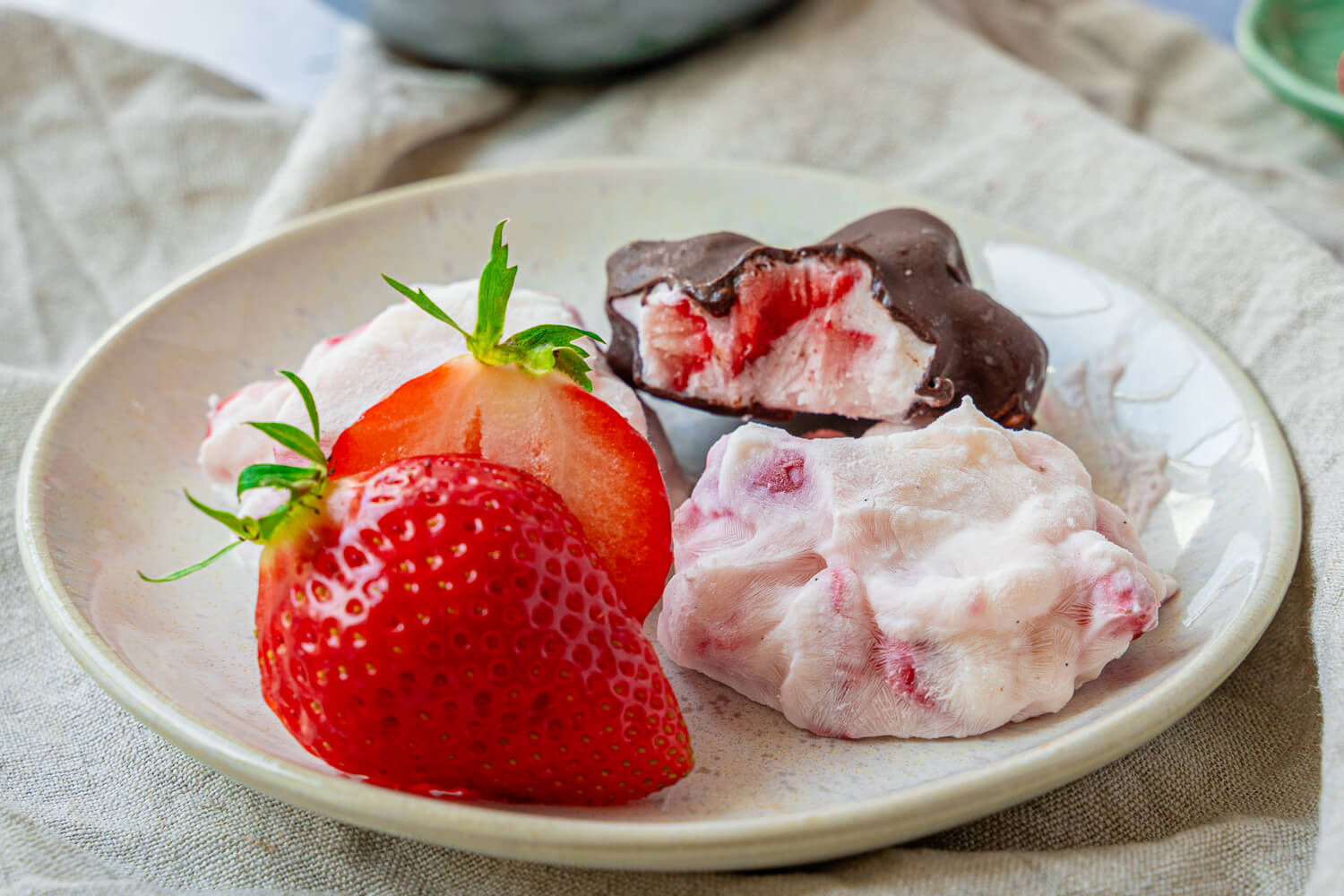 Joghurt Erdbeer Bites