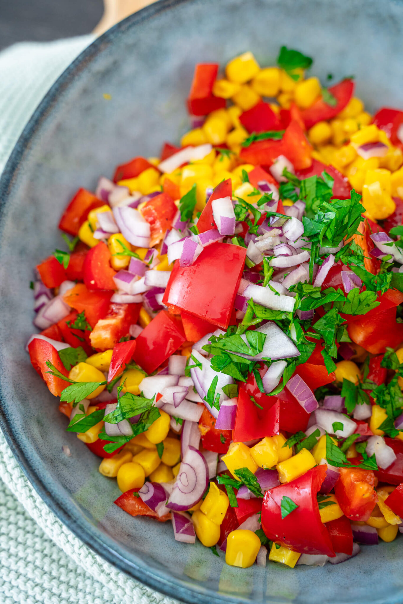 Maissalat mit Paprika - in 5 Minuten fertig und super lecker