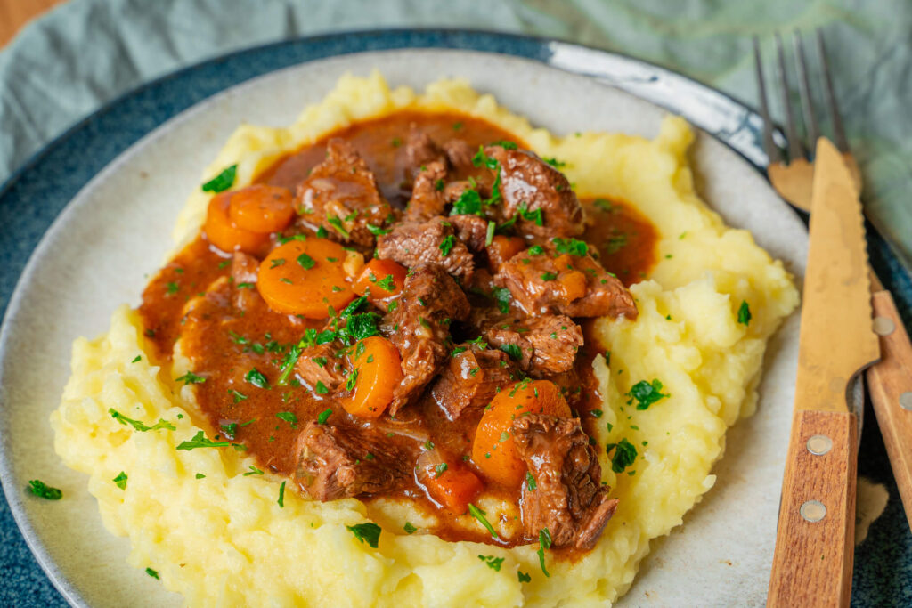 Leckeres Beef Stew mit zartem Rindfleisch