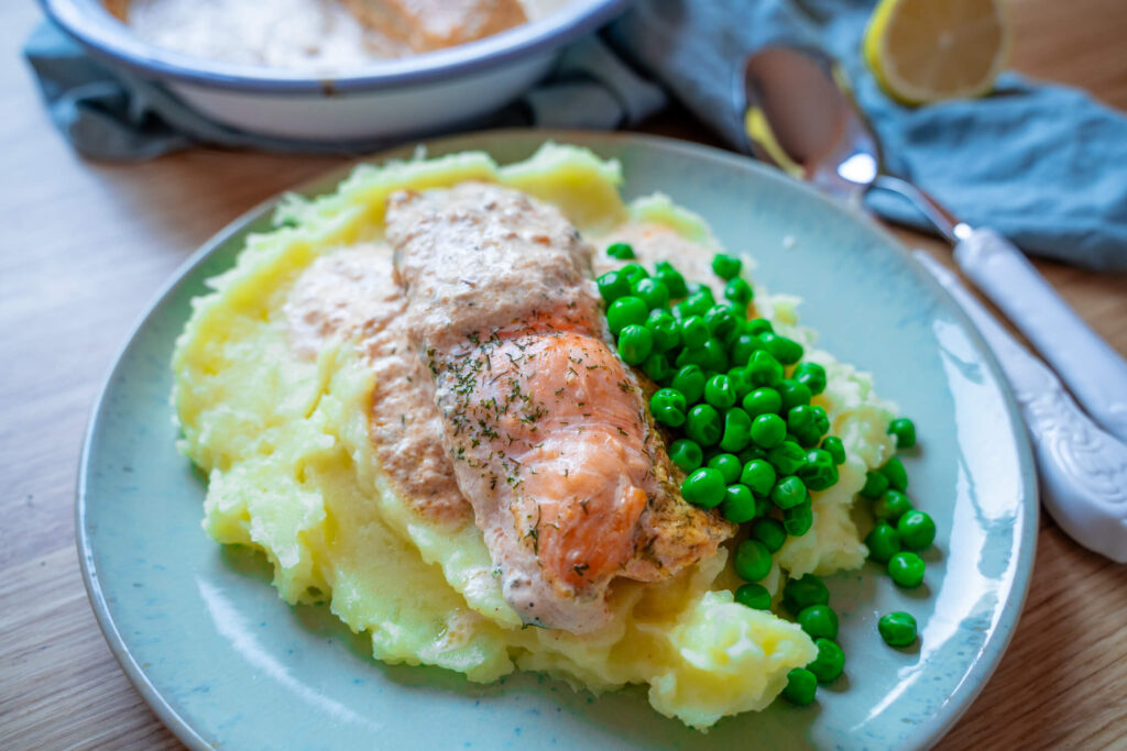 Lachs Sahne Gratin