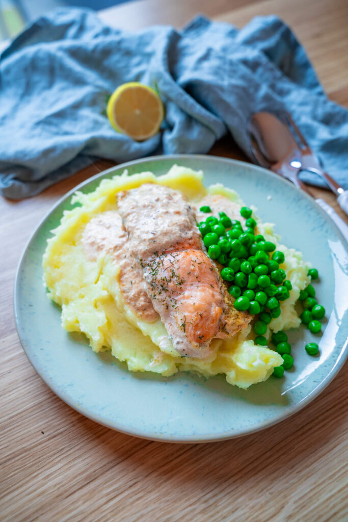 Lachs Sahne Gratin
