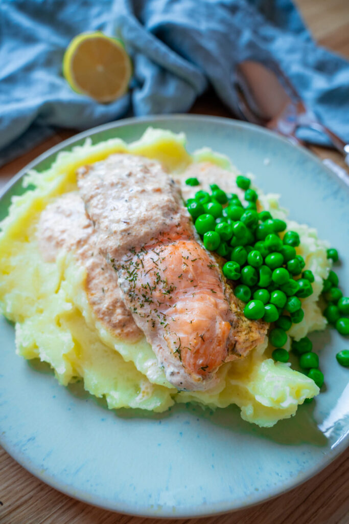 Lachs Sahne Gratin