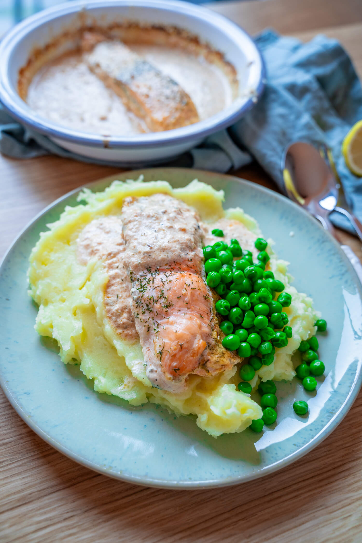 Lachs Sahne Gratin