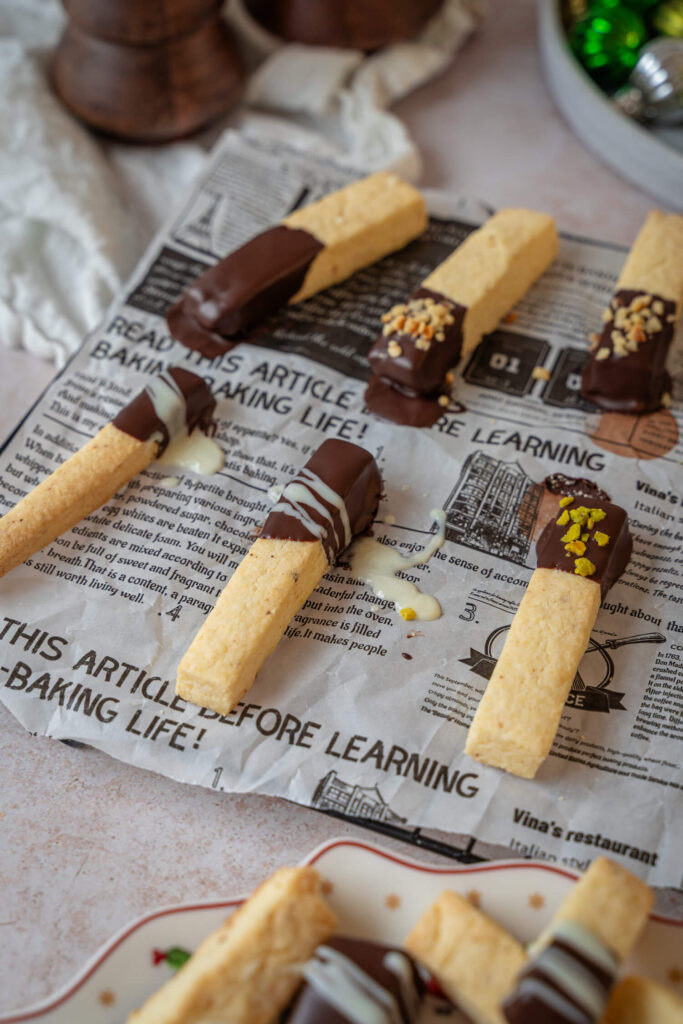 Orangen-Shortbread-Stangen – glutenfreie Plätzchen für Weihnachten