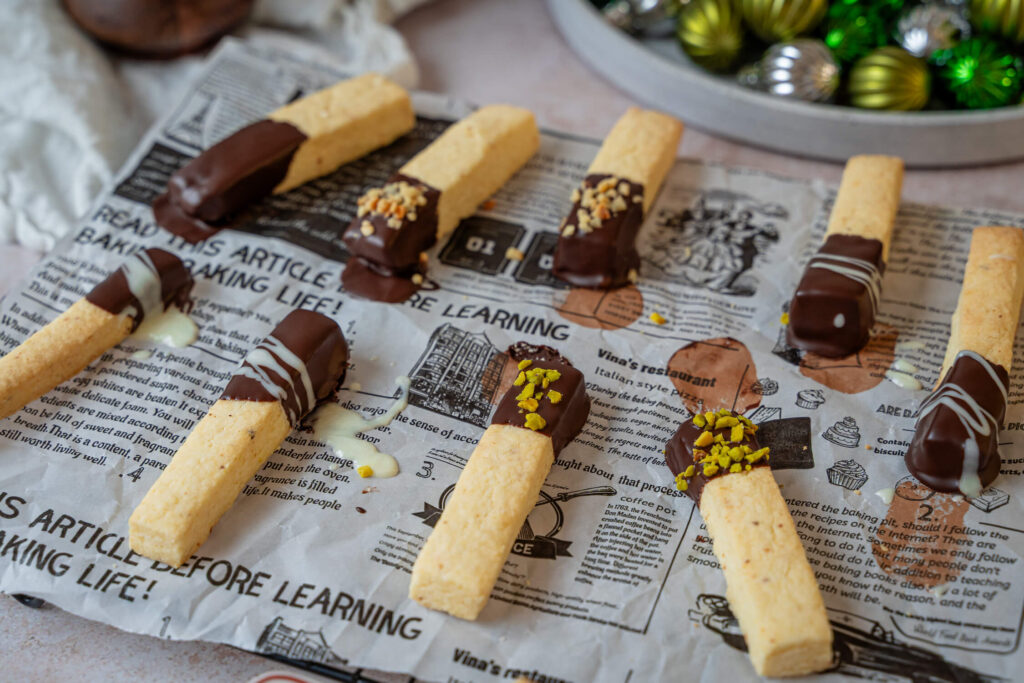 Orangen-Shortbread-Stangen - ohne Ei und glutenfrei