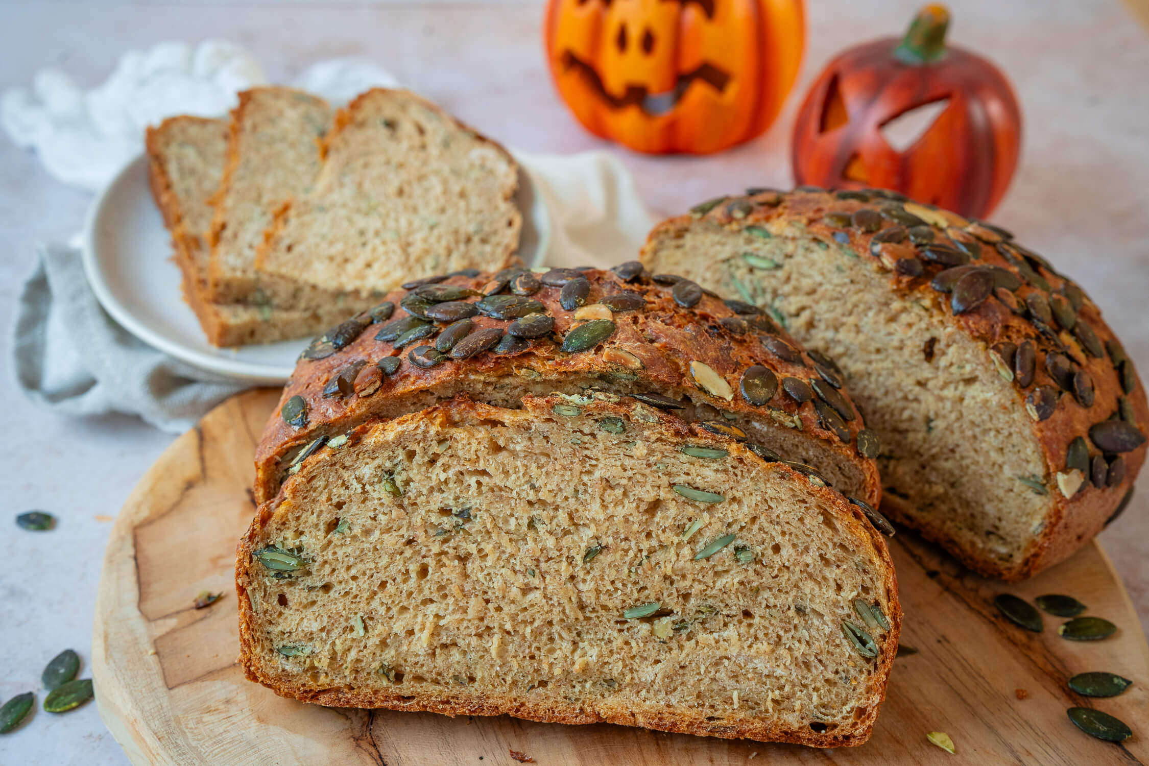 Kürbis Brot, Mischbrot mit Kürbiskernen