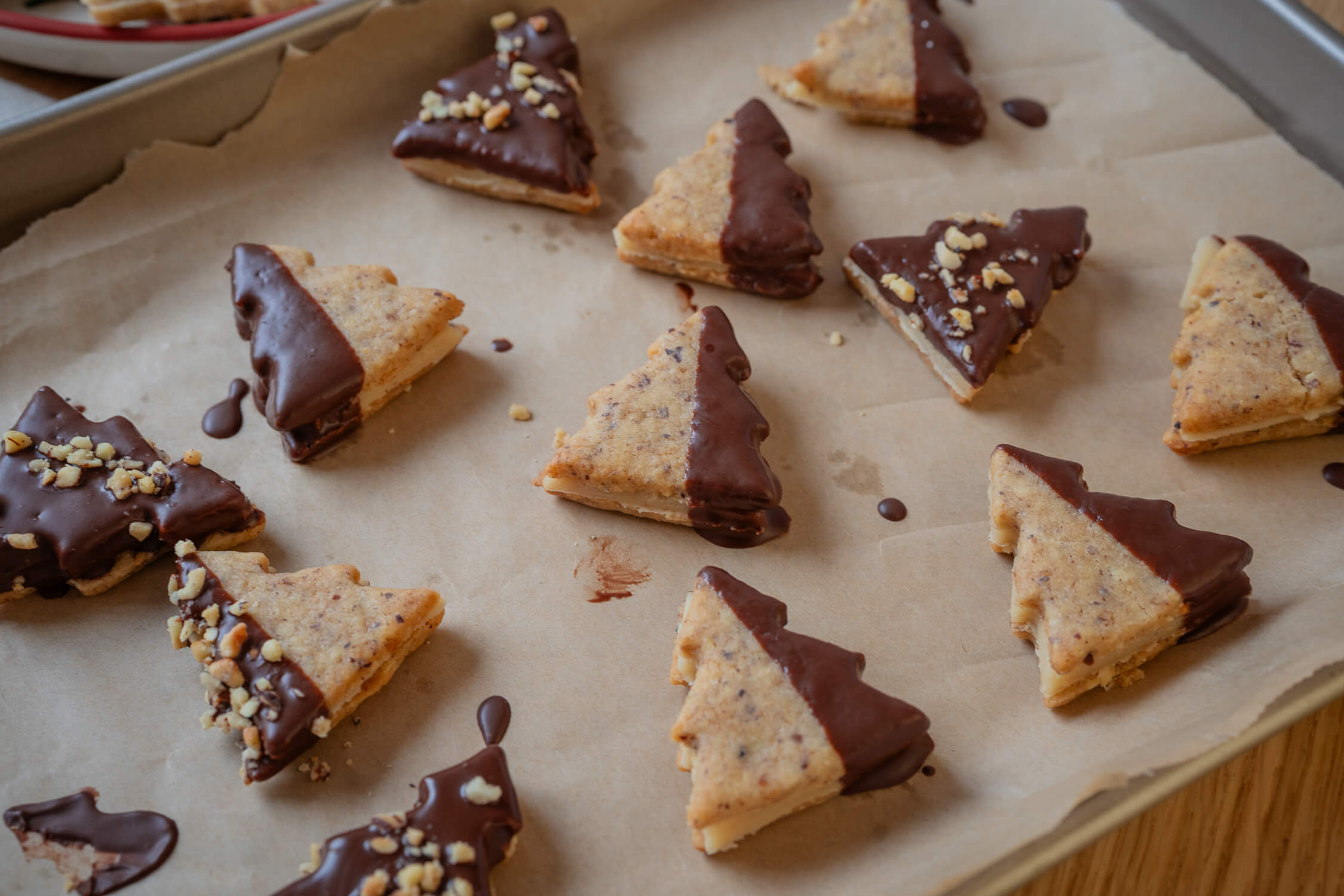 Nuss Marzipan Tannenbäume