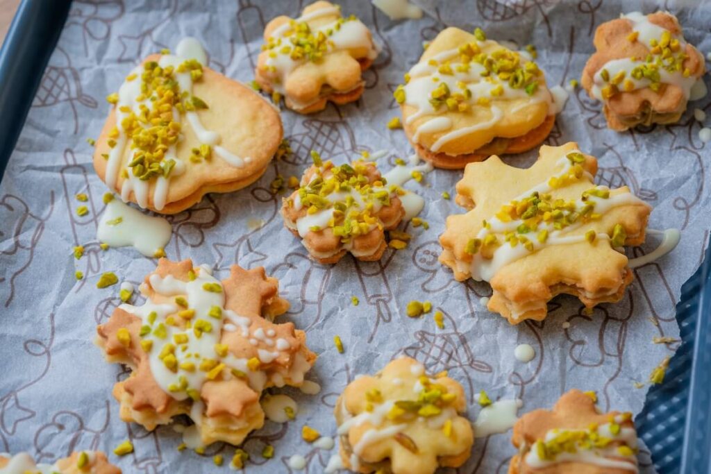 Pistazien-Marzipan-Plätzchen