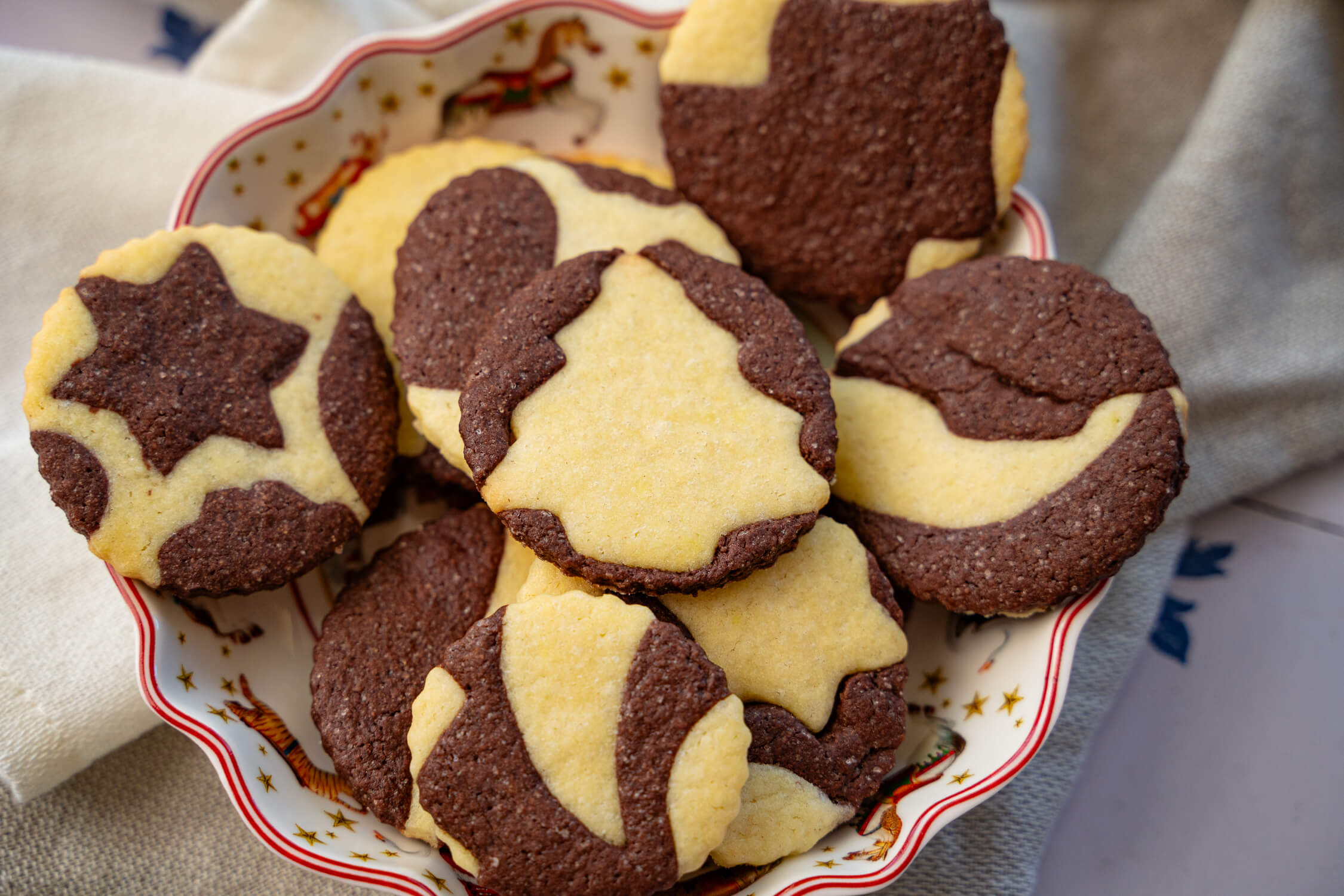 Schoko Vanille Weihnachtskekse