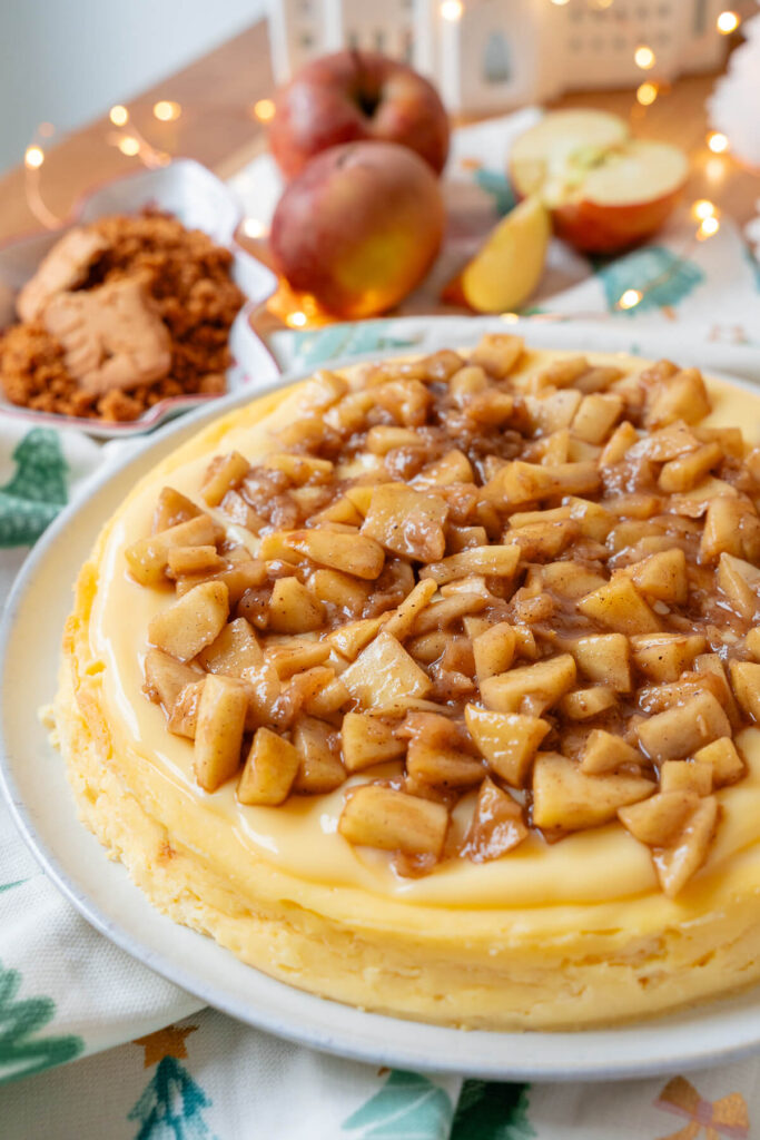 Cremiger Apfel Käsekuchen für Weihnachten - am Nachmittag oder als Dessert