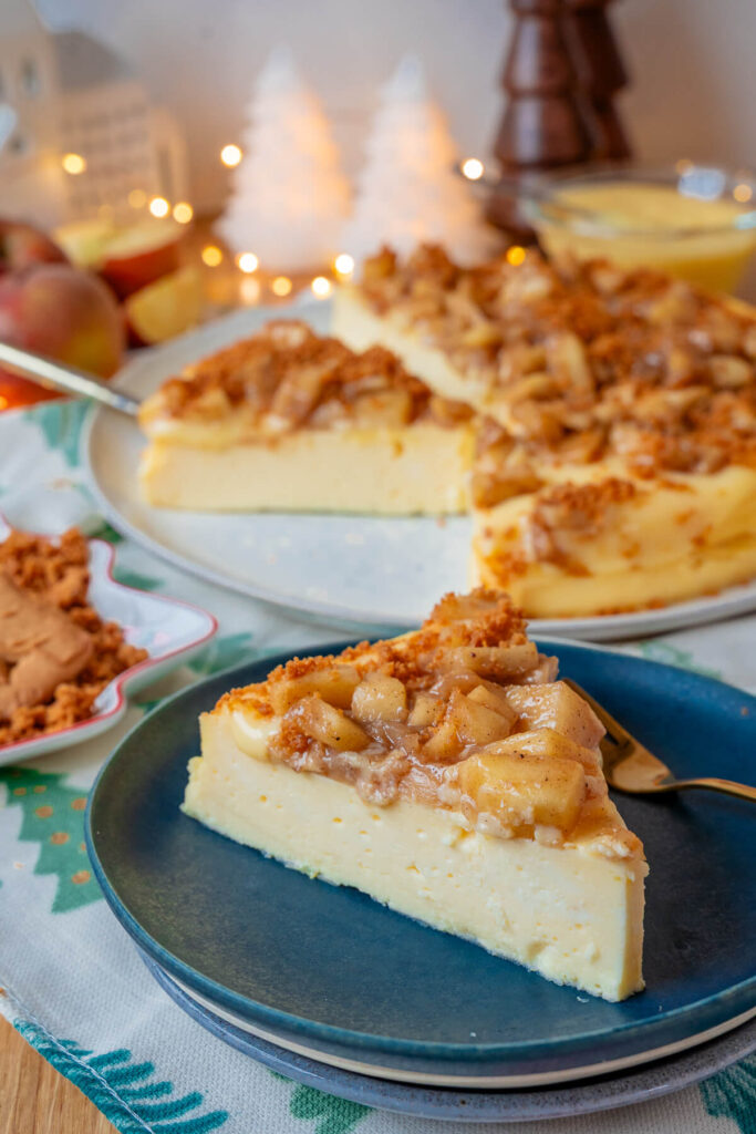 Bratapfel Cheesecake ohne Boden