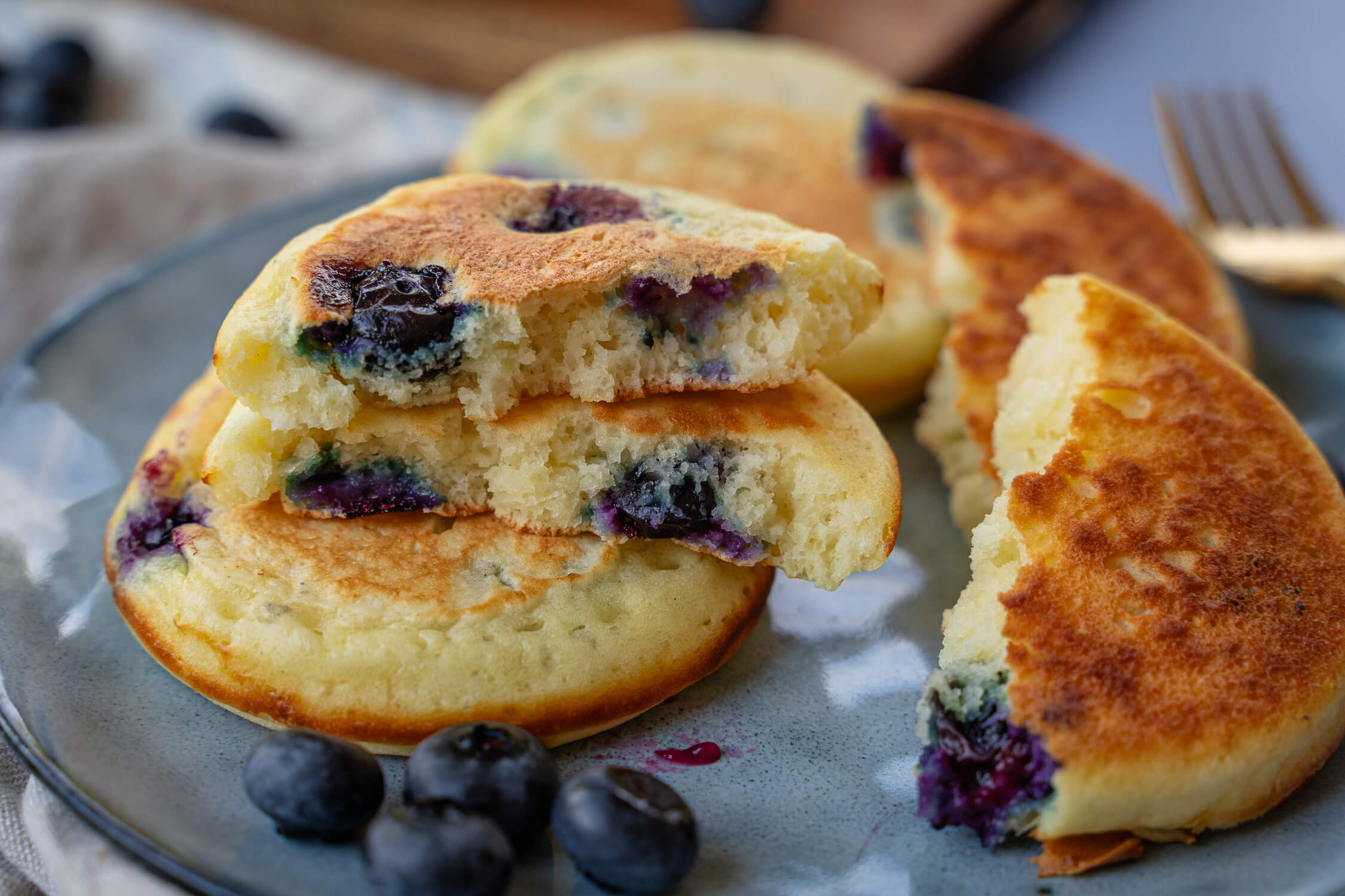 Bestes Rezept für Blaubeeren Pancakes